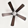 52" Crystal Shade Ceiling Fan Lamp, 3 Speed, 4 Timing, 5 Reversible Blades Crystal Ceiling Fan, 5 Pieces X E12 (No Include Bulb), Hand Pull Chain - Matte Black - Image 15