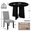 5 Piece Round Dining Table Set, Modern Dining Table And 4 Upholstered Chairs For Dining Room, Kitchen Room, Living Room - Gray / Black - Image 4