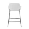 Daniella - Contemporary Fixed Height Counter Stool (Set of 2) - White / Chrome - Image 6