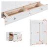 Queen Size Murphy Bed With USB Port, Large Drawer, And Wardrobe / Desk Combo Versatile Cabinet Bed - White - Image 16