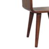 Mini Curved Bedside Table With Lower Slot - Caramel - Image 9