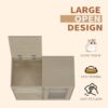Wood 4 Tier Hamster Cage With Windows And Storage Cabinet - Teak - Image 4
