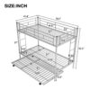 Twin Over Twin Bunk Bed With Trundle - Silver - Image 17