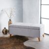 Kinetics - Upholstered Storage Ottoman With Lift-Top And Button Tufted Seat - Light Gray - Image 8