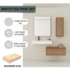 Modern Wall Mounted Bathroom Vanity With Resin Sink And Side Cabinet, Soft Close Drawer, Imitative - Imitative Oak - Image 5