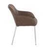 Daniella - Contemporary Dining Chair (Set of 2) - Chrome / Espresso - Image 3