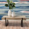 Abitha - Coffee Table With Industrial Powder Coated Metal Legs - Canyon Gray - Image 3