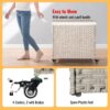 Laundry Hamper With Lid PE Rattan Powder Coating Frame Clothes Hampers With 2 Removable Bags, Wheels, 160L - Gray - Image 35