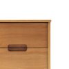 Mid-Century Modern 2 Drawer Solid Wood Nighstand With Cutout Handles - Caramel - Image 3