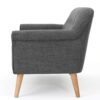 Classic Loveseat With Rolled Armrests And Button Tufting - Gray - Image 6