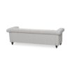 Chesterfield Style 3 Seater Sofa With Deep Button Tufting - Gray - Image 6