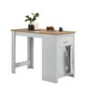 Alonzo - Small Space Counter Height Dining Table With Cabinet And Drawer Storage - Oak And White - Image 5