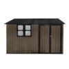10'x8' Garden Sheds Outdoor Storage Sheds With Window - Brown / Black - Image 6