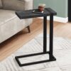 Accent Table, C - Shaped, Contemporary, Versatile Use - Black - Image 10