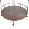 Industrial Round Butler Tray Table - Chestnut - Image 8