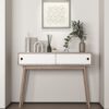 Rustic Entryway Console Table With Sliding White Doors And Wood Legs - Natural - Image 4