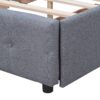 Queen Size Upholstered Platform Bed With Classic Headboard And 4 Drawers, No Box Spring Needed - Dark Gray - Image 9