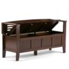 Adams - Entryway Storage Bench - Rustic Medium Brown - Image 3