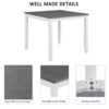Modern 5 Piece Dining Table Set With 4 Chairs For Kitchen Or Dining Room - Gray / White - Image 4