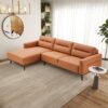 Ella - L-Shaped Left Sectional Couch - Cognac - Image 4