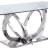 Finley - Clear Glass Top Mirrored Dining Table - Silver - Image 3