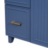 Bathroom Vanity, Transitional Style Bathroom Cabinet With Resin Sink, Single Bathroom Cabinet, With 2 Drawers And 1 Adjustable Storage Shelf, 2 Soft-Close Doors - Navy Blue - Image 21