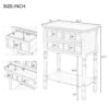 Narrow Console Table, Slim Sofa Table With Three Storage Drawers And Bottom Shelf For Living Room, Easy Assembly - Espresso - Image 3