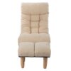 Japanese Style Single Reclining Sofa Chair With Adjustable Features Cotton For Balcony And Leisure - White - Image 20