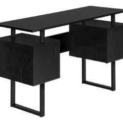 Computer Desk, Home Office, Laptop, Storage, Work, Contemporary, Modern - Black