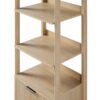 Transitional Narrow Bookshelf With Drawer On Bottom - Oak - Image 3