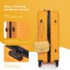 3 Piece Luggage Sets Lightweight Suitcase With Two Hooks, Spinner Wheels, Tsa Lock, (20/24/28) - Orange - Image 6