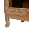 Retro 4 Door Sideboard With Large Storage Space, Artificial Rattan Doors - Transparent Glass - Antique Brown - Image 14