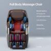 Deluxe - Massage Chair Full Body, 3D Sl Track Zero Gravity Massage Chair Recliner With Calf And Foot Rollers, Ai Voice Control, LCD Screen, Quick Access Buttons - Gray / Brown - Image 13