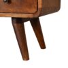 Mini Curved Media Unit With 2 Drawers - Chestnut - Image 5