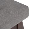 Draper - Mid Century Tufted Ottoman Bench - Slate Gray - Image 7