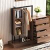 Wardrobe With 4 Drawers And 3 Shelves - Espresso - Image 11