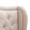 Marcella - King Upholstered Shelter Headboard Bed Set - Sky Neutral Beige - Image 8