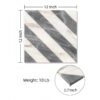 Polished Waterjet Marble Tile For Floor And Wall Stone - White / Gray - Image 4