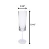 Oval Halo Unbreakable Plastic Champagne Flutes (Set of 4), Acrylic Wedding Mimosas Glasses, 4Oz - Clear - Image 3