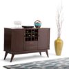 Draper - Mid Century Sideboard Buffet And Wine Rack - Medium Auburn Brown - Image 11
