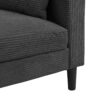 Modern Upholstered 2 Piece Sofa Set, Comfy Corduroy Living Room Furniture - Dark Gray - Image 17