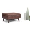 Owen - Coffee Table Storage Ottoman - Distressed Saddle Brown - Image 9
