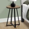 Accent Table, Side, Round Contemporary & Modern - Taupe - Image 4