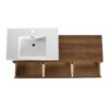 Modern Wall Mounted Bathroom Vanity With Resin Sink And Soft Close Drawer - Brown Ebony - Image 21
