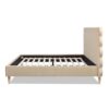 Stockholm - King Modern Wavy Headboard Platform Bed - Fawn Brown - Image 5