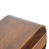 Curved Edge Media Unit With 2 Drawers - Chestnut - Image 7