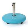 Stylish Round Wheelie - Umbrella Base With Stainless Steel Holder - Teal Concrete - Image 7