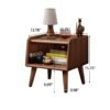 Bedside Cabinet, Modern Simple Nightstands European Beech - Brown - Image 8