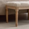 Upholstered Tufted Bench Ottoman, Dining Bench Bedroom Bench Footrest Stool Accent Bench For Entryway Dining Room Living Room - Beige - Image 3