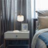 Haven - Clear Table Lamp, Button Control - Gold / White / White Marble - Image 4